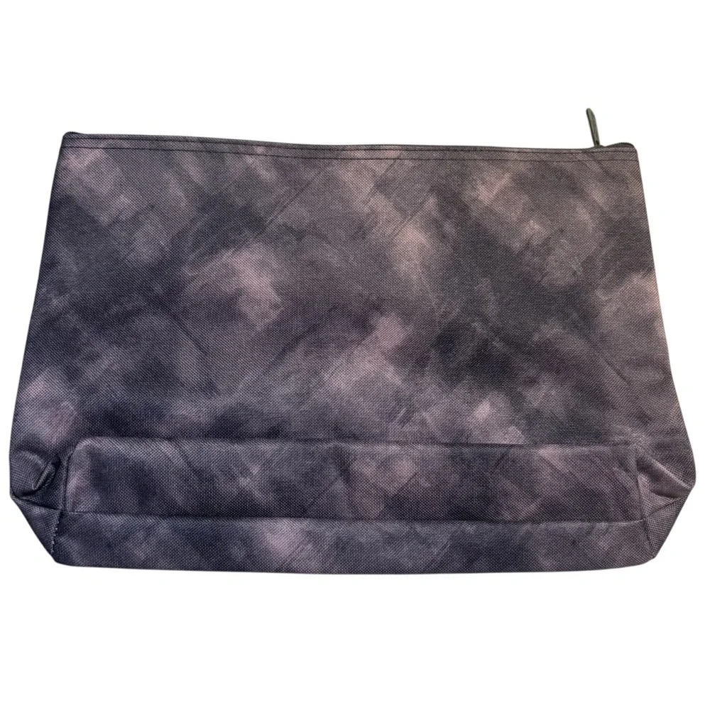 NEW Thirty-One Zipper Pouch AL69 Dusky Smoke Gray shades Cosmetic Bag Abstract